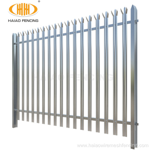 High security second hand galvanized steel palisade fence